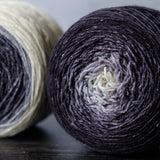 Gradient sock-weight yarn: Gandalf