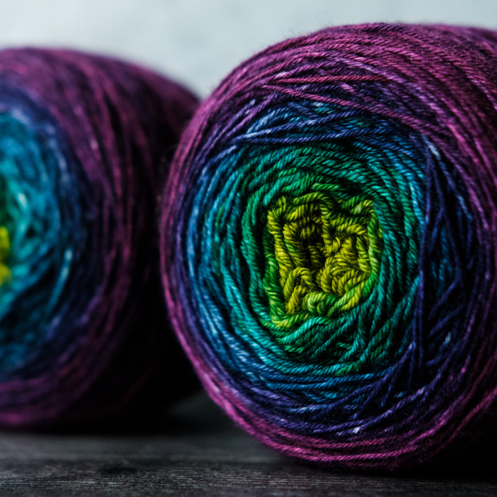 Gradient sock-weight yarn: Practical Tactical Brilliance