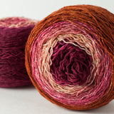hand-dyed gradient sock yarn