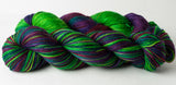 Willow Sock: purple, fuchsia, green variegated