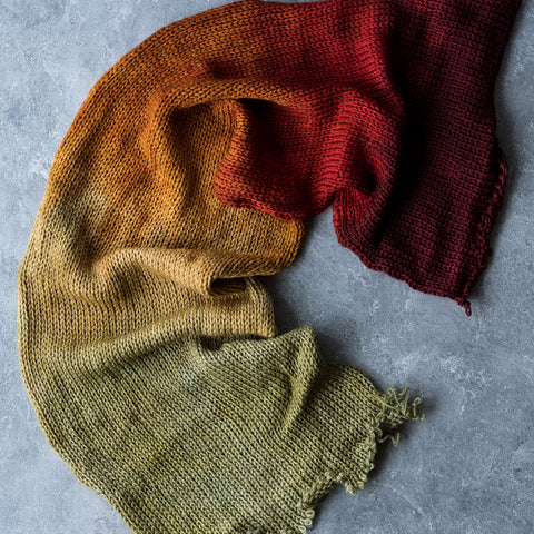 Double-stranded gradient sock blank: Breath of Autumn